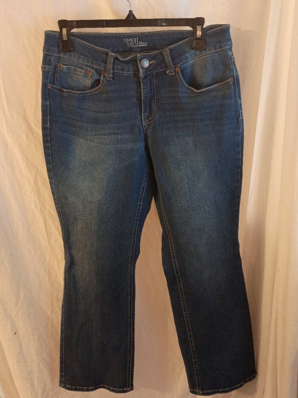 Women's Size 14P Time and Tru Medium Wash Denim Bootcut Jeans
